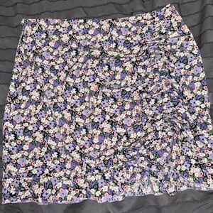 SHEIN Purple Floral Mini Skirt
